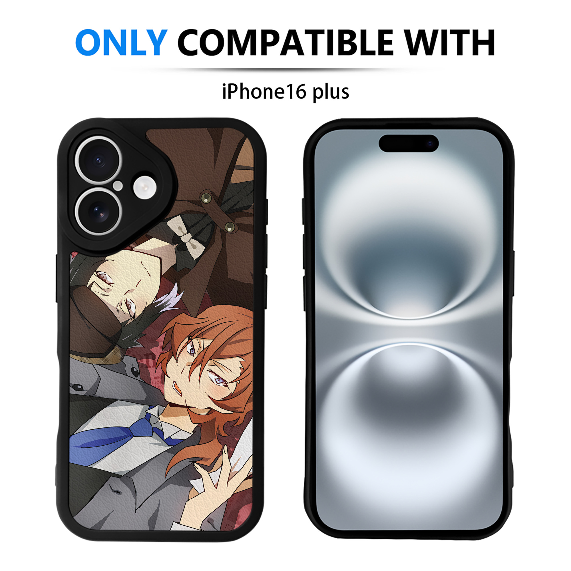 （画像用） 文豪ストレイドッグス Bungo Stray Dogs 【iPhone 16シリーズ対応】シリコンスマホケース（レザー調） 材質：シリコン